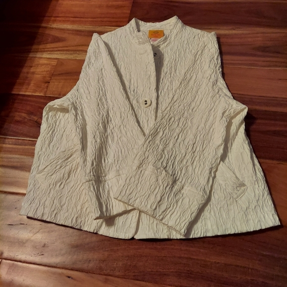 Ruby Rd. White Textured Blazer|12p| - Picture 7 of 11